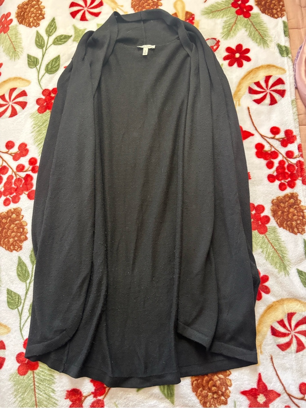 Ella Moss Women's Black Open Front Cardigan Sweater